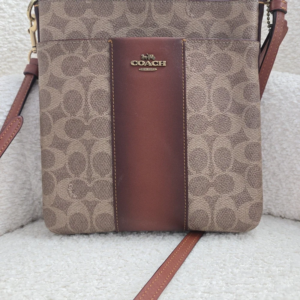 Coach EUC Kitt Signature Jacquard Crossbody Bag - Picture 2 of 16